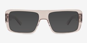 Nick Clear Brown Acétate Soleil de Lunette de vue d'EyeBuyDirect, Vue de Face