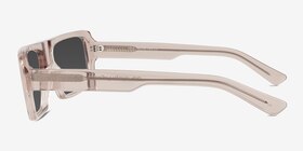 Nick Clear Brown Acétate Soleil de Lunette de vue d'EyeBuyDirect, Vue de Côté