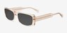 Ernest Clear Brown AcetateSunglass Frames from EyeBuyDirect, Angle View
