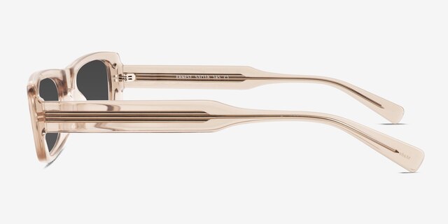 Ernest Clear Brown AcetateSunglass Frames from EyeBuyDirect, Side View