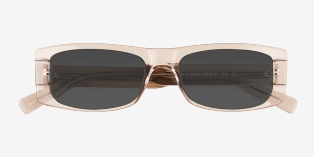 Ernest Clear Brown AcetateSunglass Frames from EyeBuyDirect, Closed View