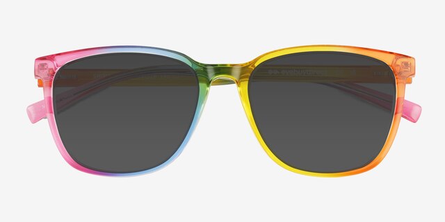 Shine Bright Rainbow PlasticSunglass Frames from EyeBuyDirect, Closed View