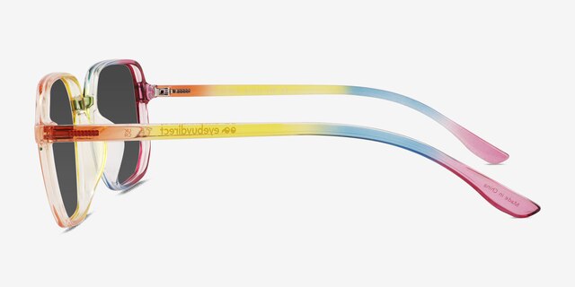 Sunlit Clear Rainbow PlasticSunglass Frames from EyeBuyDirect, Side View