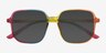 Sunlit Clear Rainbow PlasticSunglass Frames from EyeBuyDirect, Closed View