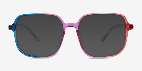 Sunlit Clear Purple Pink Rainbow Plastic Sunglass Frames
