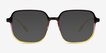 Sunlit Clear Black Purple Yellow PlasticSunglass Frames from EyeBuyDirect, Front View
