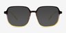 Sunlit Clear Black Purple Yellow PlasticSunglass Frames from EyeBuyDirect, Front View