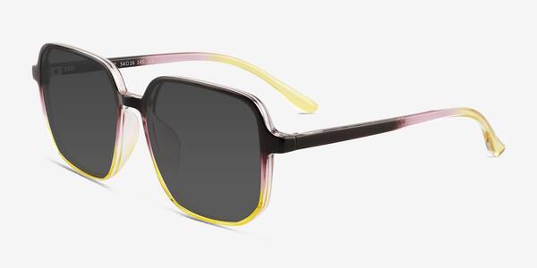 Clear Black Purple Yellow Sunlit -  Plastique Lunettes de soleil