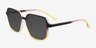 Sunlit Clear Black Purple Yellow PlasticSunglass Frames from EyeBuyDirect, Angle View
