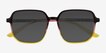 Sunlit Clear Black Purple Yellow PlasticSunglass Frames from EyeBuyDirect, Closed View