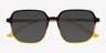Sunlit Clear Black Purple Yellow PlasticSunglass Frames from EyeBuyDirect, Closed View