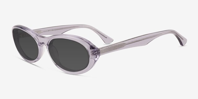 Varo Clear Gray AcetateSunglass Frames from EyeBuyDirect, Angle View