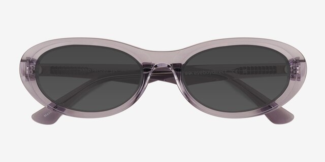 Varo Clear Gray AcetateSunglass Frames from EyeBuyDirect, Closed View