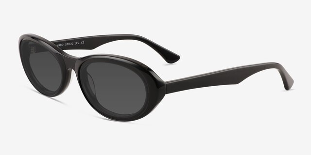 Varo Black AcetateSunglass Frames from EyeBuyDirect, Angle View