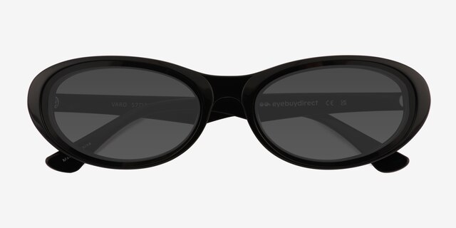 Varo Black AcetateSunglass Frames from EyeBuyDirect, Closed View