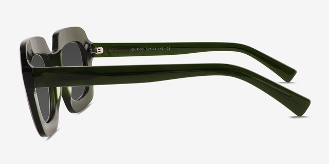 Chirico Clear Green AcetateSunglass Frames from EyeBuyDirect, Side View