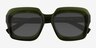 Chirico Clear Green AcetateSunglass Frames from EyeBuyDirect, Closed View