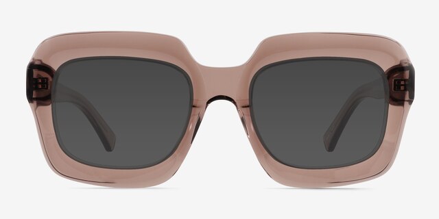 Chirico Clear Brown AcetateSunglass Frames from EyeBuyDirect, Front View