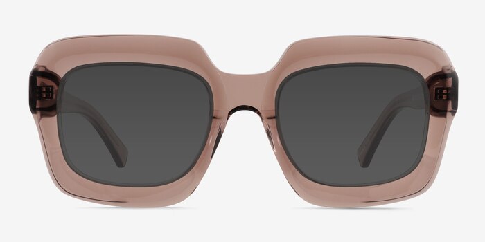 Chirico Clear Brown Acetate Sunglass Frames from EyeBuyDirect