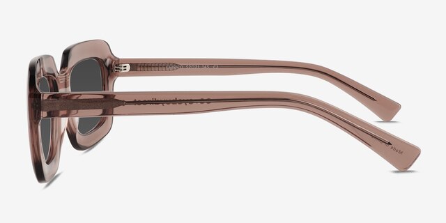 Chirico Clear Brown AcetateSunglass Frames from EyeBuyDirect, Side View