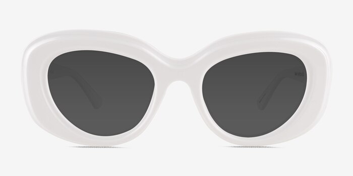 Damast Cream White Acetate Sunglass Frames from EyeBuyDirect