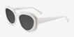 Damast Cream White Alternative MaterialsSunglass Frames from EyeBuyDirect, Angle View