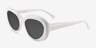 Damast Cream White AcetateSunglass Frames from EyeBuyDirect, Angle View