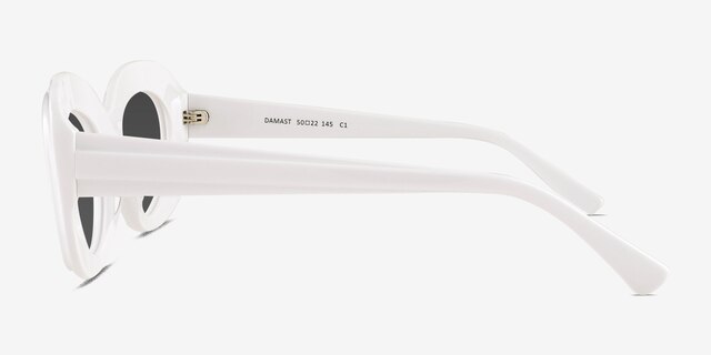 Damast Cream White AcetateSunglass Frames from EyeBuyDirect, Side View