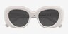 Damast Cream White AcetateSunglass Frames from EyeBuyDirect, Closed View