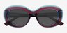 Damast Clear Purple Blue AcetateSunglass Frames from EyeBuyDirect, Closed View