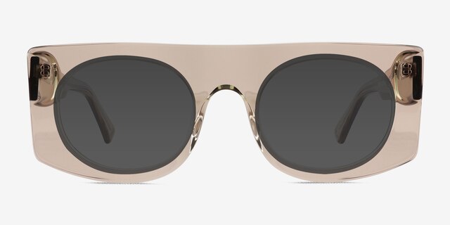 Penrose Clear Gray AcetateSunglass Frames from EyeBuyDirect, Front View