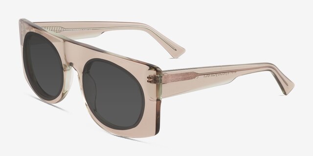 Penrose Clear Gray AcetateSunglass Frames from EyeBuyDirect, Angle View