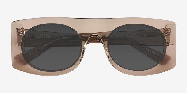 Penrose Clear Gray AcetateSunglass Frames from EyeBuyDirect, Closed View