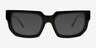 Bandit Noir AcétateSoleil de Lunette de vue d'EyeBuyDirect, Vue de Face