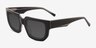 Bandit Noir AcétateSoleil de Lunette de vue d'EyeBuyDirect, Vue d'Angle