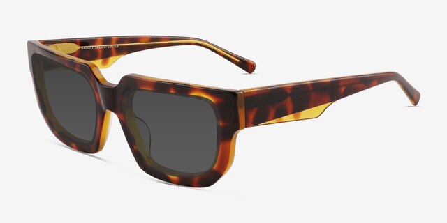 Bandit Tortoise AcetateSunglass Frames from EyeBuyDirect, Angle View