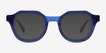 Frenzy Clear Blue AcetateSunglass Frames from EyeBuyDirect, Front View