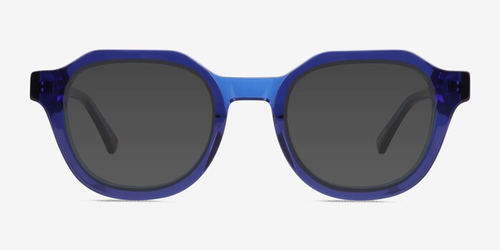 Frenzy Clear Blue Acetate Sunglass Frames from EyeBuyDirect