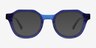 Frenzy Clear Blue AcetateSunglass Frames from EyeBuyDirect, Front View