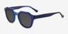 Frenzy Clear Blue AcetateSunglass Frames from EyeBuyDirect, Angle View