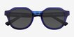Frenzy Clear Blue AcetateSunglass Frames from EyeBuyDirect, Closed View