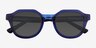 Frenzy Clear Blue AcetateSunglass Frames from EyeBuyDirect, Closed View