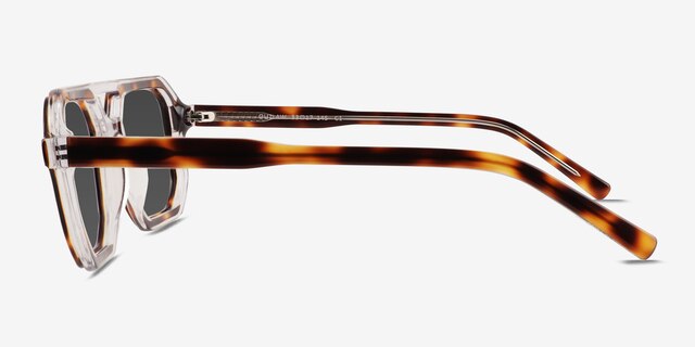Outlaw Clear Tortoise AcétateSoleil de Lunette de vue d'EyeBuyDirect, Vue de Côté