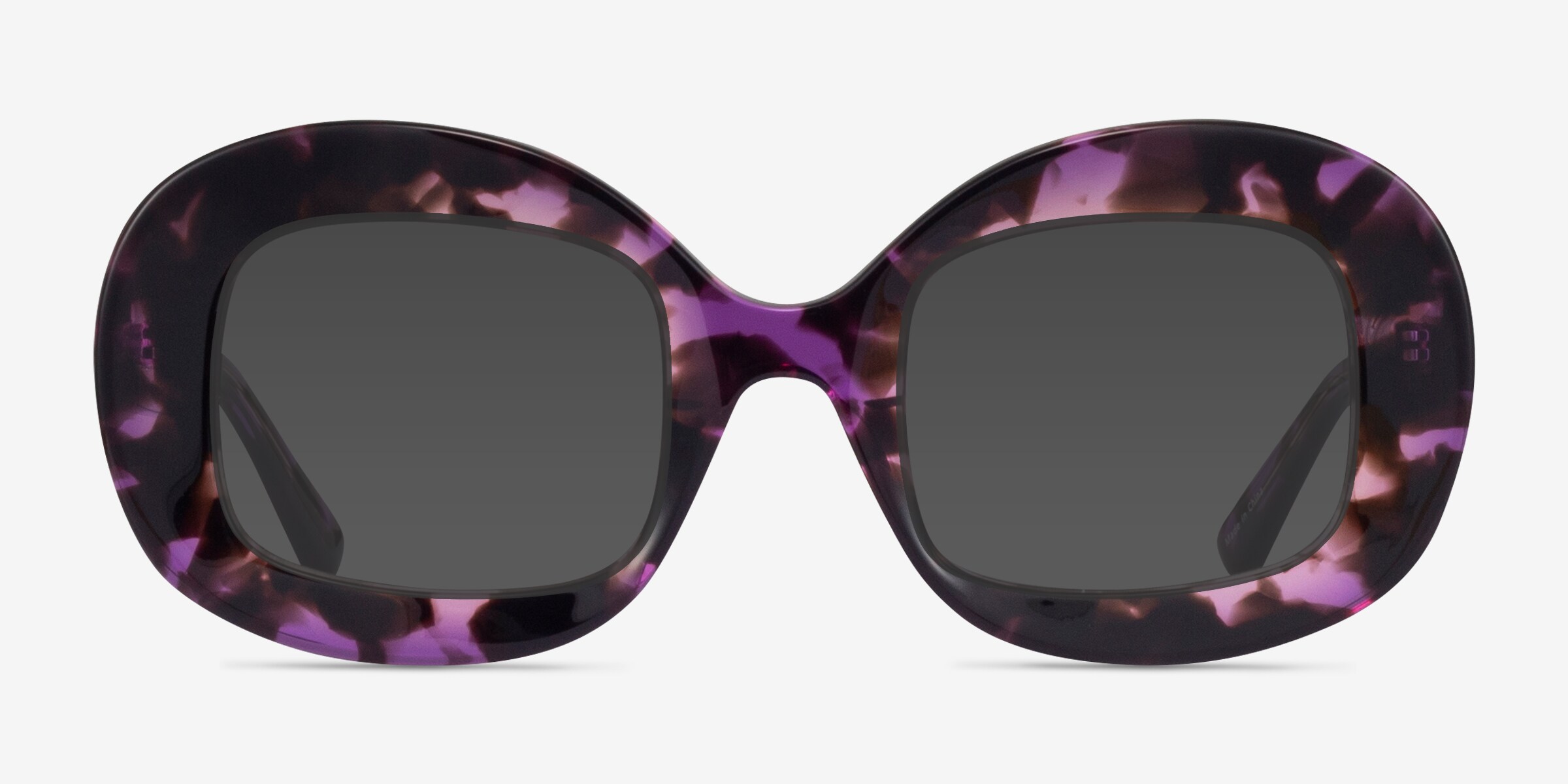 Rogue Eyewear Polarized sunglasses women / Feline Cat Eyes Purple New Rogue - Round Purple Tortoise Frame Sunglasses For Women  main image 4