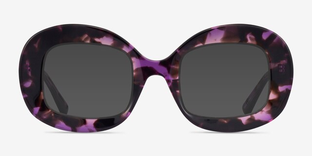 Rogue Purple Tortoise AcetateSunglass Frames from EyeBuyDirect, Front View