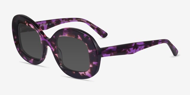 Rogue Purple Tortoise AcetateSunglass Frames from EyeBuyDirect, Angle View
