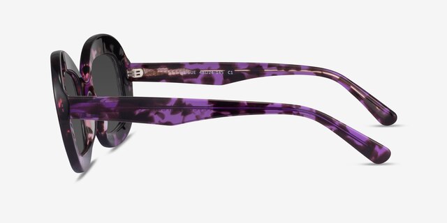 Rogue Purple Tortoise AcetateSunglass Frames from EyeBuyDirect, Side View