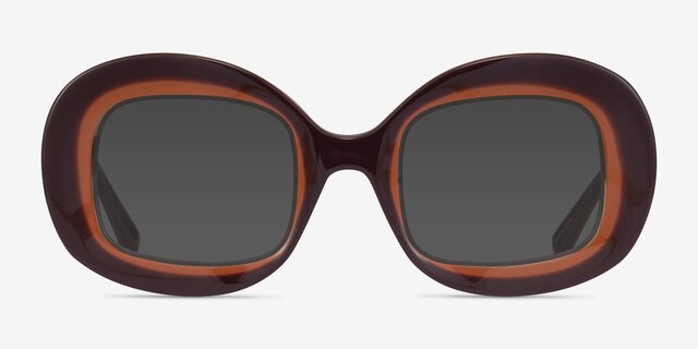 Rogue Gradient Brown AcetateSunglass Frames from EyeBuyDirect, Front View
