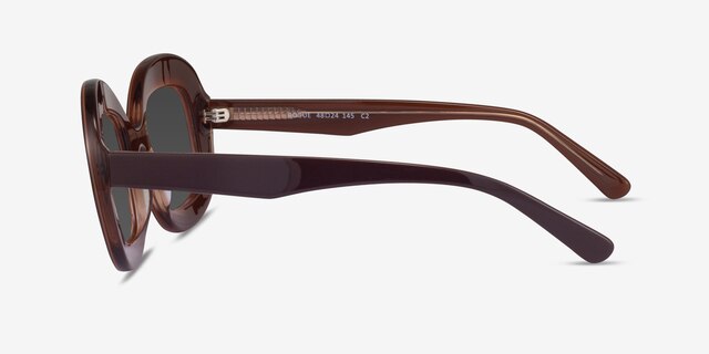 Rogue Gradient Brown AcetateSunglass Frames from EyeBuyDirect, Side View
