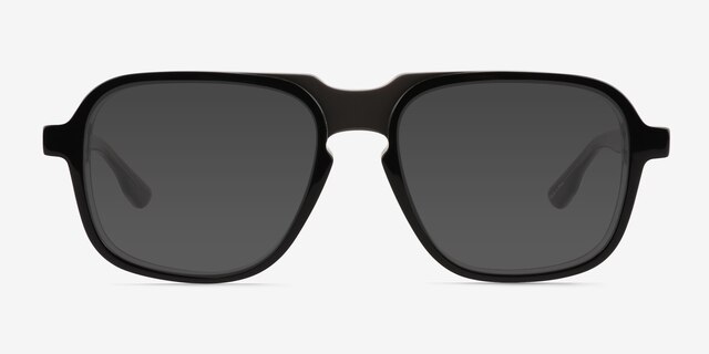 Abyss Clear Gray Black AcetateSunglass Frames from EyeBuyDirect, Front View